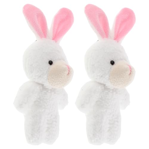 MUSISALY 2st Puppenhauspuppe Bär Schlüsselanhänger Plüsch Mini-flockbären Minibären Masse Kuscheltiere Für Mädchen Hase Plüsch Minibären Aus Plüsch Beflockte Hasenfigur Kurzer Plüsch von MUSISALY