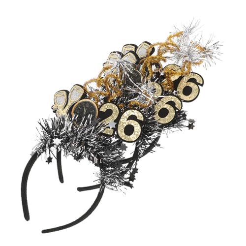 MUSISALY 3 Stück Kopfbedeckung für die Neujahrsparty neujahr haarbänder Silvesterstirnband Kopfschmuck für das neue Jahr neue Stirnbänder Neujahrs -Haarzubehör Plastik Schwarz MUSISALY 3 Stück Kopfbedeckung für die Neujahrsparty neujahr haarbänder Silvesterstirnband Kopfschmuck für das neue Jahr neue Stirnbänder Neujahrs -Haarzubehör Plastik Schwarz von MUSISALY