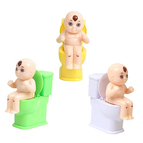 MUSISALY 3 Stück Toilettenpuppe Kinderspielzeug Sprühwasser Spielzeug Für Die Nächste Toilette Trick Toilettenspielzeug Entzückendes Spielzeug Für Die Nächste Toilette von MUSISALY