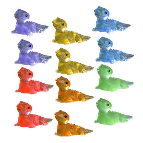 MUSISALY 30 Stück Mikro Landschafts Kleine Kunstharz Tier Bastelarbeit Winzige Eidechsen Figuren Haushalts Eidechsen Statuen Mini Leuchtende Eidechsen Figur Tierstatuen DIY von MUSISALY