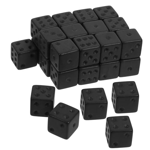 MUSISALY 30stücke Frosted Schwarze Acrylwürfel Spielwürfel Für Brettspiele Tragbare Für Partys Und Unterhaltung von MUSISALY