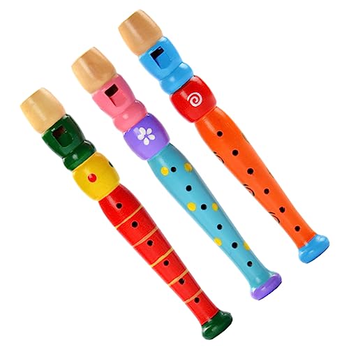 MUSISALY 3st 6-Loch-Piccolo Aus Holz Holzinstrumente Blasinstrumente Kinderinstrumente Hölzern von MUSISALY
