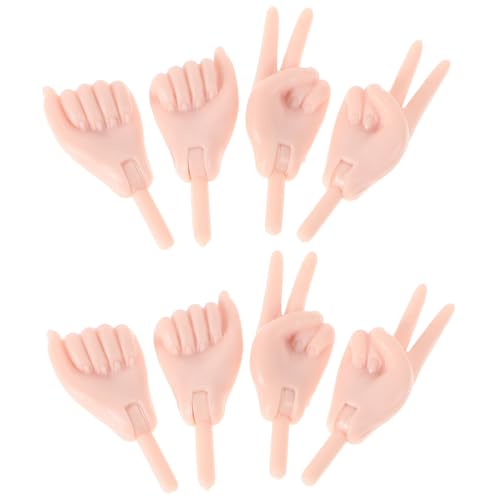 MUSISALY 4 Paar Plastik -mini -hände Ersatz Für Puppen, Die Mini -hände Streich Und Kleine Hände Für Puppenherstellung Handmaterialien Winzige Fingerhände Machen von MUSISALY