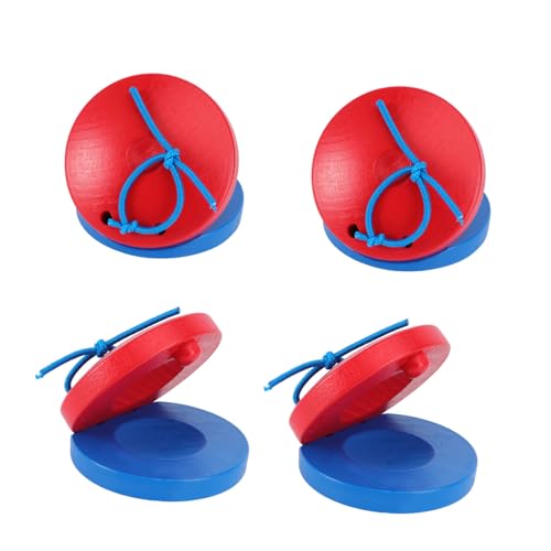 MUSISALY 4 Stück Kastagnetten Mundharmonika Instrument Musical Klappbrett Sensorisches Trommel Xylophon Musikpädagogisches Musikspielzeug Hölzern Rot MUSISALY 4 Stück Kastagnetten Mundharmonika Instrument Musical Klappbrett Sensorisches Trommel Xylophon Musikpädagogisches Musikspielzeug Hölzern Rot von MUSISALY