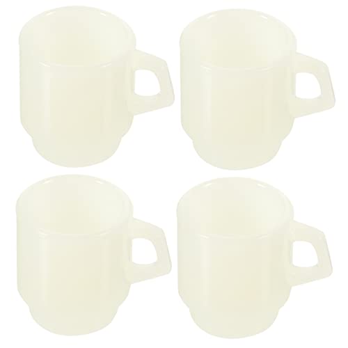 MUSISALY 4 Stück Miniaturbecher Realistische Milchbecher Deko als Spielzeugküche und Foto Requisite von MUSISALY
