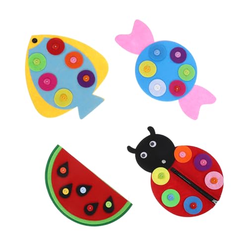 MUSISALY 4 Stück Montessori Lernspielzeug Teiliges Knopf und Reißverschluss Board aus Weichem Fördert Feinmotorik Kreativität und Entwicklung für Vorschule und Zuhause MUSISALY 4 Stück Montessori Lernspielzeug Teiliges Knopf und Reißverschluss Board aus Weichem Fördert Feinmotorik Kreativität und Entwicklung für Vorschule und Zuhause von MUSISALY