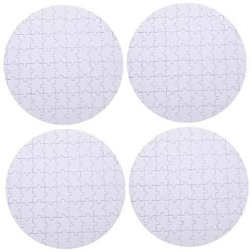 MUSISALY 4 Stück Papierpuzzle übertragen Weiße Puzzle für DIY-Projekte Wärmeübertragungs-Puzzle Puzzle-Handwerk übertragen Thermal- Puzzlematte Sublimations-DIY-Puzzle Thermotransfer-Puzzle von MUSISALY