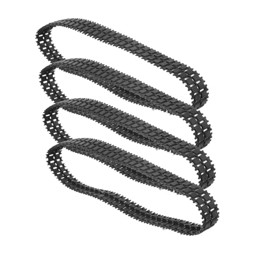 MUSISALY 4 Stück Raupen Fernbedienungsauto Tank Modellschienen Tank Schiene DIY Zubehör DIY Tank Schiene Gummi DIY Schiene Tank DIY Schiene DIY Schiene Ersatz Für Panzer Schienen von MUSISALY