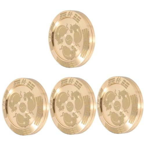 MUSISALY 4 Stück Spielzeug Zum Stressabbau Fidget Slider Für Erwachsene Fidget-Slider-Spielzeug Aus Metall Dreieck-Fidget-Slider Slider-Fidget-clicker- Metallzappel Zappelmünze Messing von MUSISALY