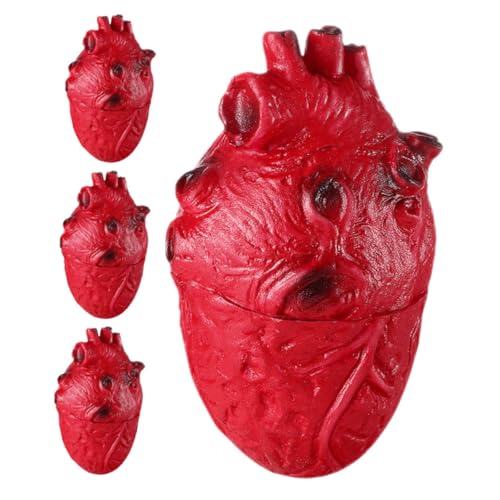 MUSISALY 4 Stück Teiliges Halloween Dekor Blutige Herzmodelle Realistische Menschliche Organe Schaurige Party Requisiten für Zombie und Horror Mottopartys Grusel Dekoration MUSISALY 4 Stück Teiliges Halloween Dekor Blutige Herzmodelle Realistische Menschliche Organe Schaurige Party Requisiten für Zombie und Horror Mottopartys Grusel Dekoration von MUSISALY