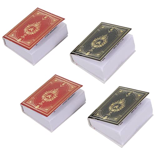 MUSISALY 4 Stück Teiliges Miniatur Bücher für Puppenhaus Dekorative Mini Bücher für Rollenspiele und Kreative Aktivitäten aus Strapazierfähigem Gefertigt von MUSISALY