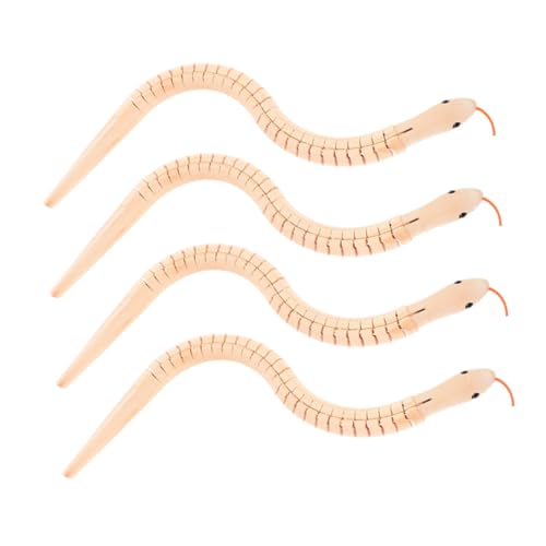 MUSISALY 4Stücke Teiliges Flexibles Schlangenspielzeug aus Holz Bemalbare Holzschlangen für Kreative DIY Kunstprojekte Langlebige und Unbemalte Holzschlangen für Jahren MUSISALY 4Stücke Teiliges Flexibles Schlangenspielzeug aus Holz Bemalbare Holzschlangen für Kreative DIY Kunstprojekte Langlebige und Unbemalte Holzschlangen für Jahren von MUSISALY