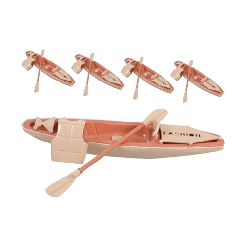 MUSISALY 5 Sätze Simuliertes Kajormodell Boot mit Rudern Miniboot Kanu-Modell Kanumodell mit Rudern Kanuspielzeug aus Kunststoff Mini-Schiffsfigur Miniatur Schiffsmodell Plastikboot Abs von MUSISALY
