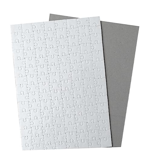 MUSISALY 5 Stück Leere Puzzles Leere Rätsel Puzzle Aus Leerem Papier Rätsel Malen Weiß von MUSISALY