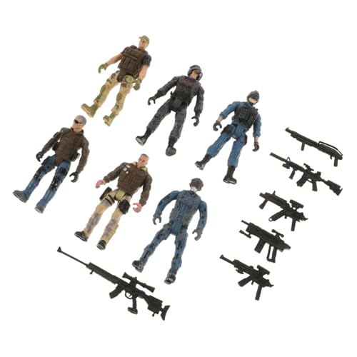 MUSISALY 6-teiliges Actionfiguren-Set Bewegliche Gelenke Spielzeug Für Jungen Realistische Polizisten-Soldaten-mini-spielfiguren Für Jungen Und Mädchen Erwachsene MUSISALY 6-teiliges Actionfiguren-Set Bewegliche Gelenke Spielzeug Für Jungen Realistische Polizisten-Soldaten-mini-spielfiguren Für Jungen Und Mädchen Erwachsene von MUSISALY