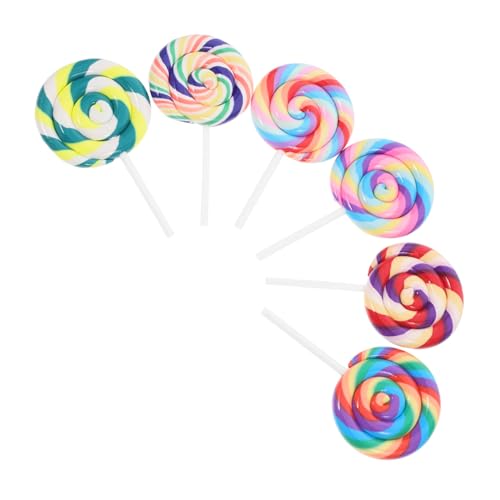 MUSISALY 6Stücke Mehrfarbige Lutscher Anhänger aus Weichem Gefälschte Süßigkeiten Requisiten für DIY Bastelprojekte Regenbogen Wirbel Dekorationen Sicher für Kreative MUSISALY 6Stücke Mehrfarbige Lutscher Anhänger aus Weichem Gefälschte Süßigkeiten Requisiten für DIY Bastelprojekte Regenbogen Wirbel Dekorationen Sicher für Kreative von MUSISALY