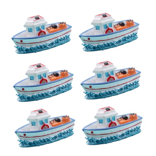 MUSISALY 6Stücke Teiliges Mediterranes Fischerboot Deko Ornament für Mikrolandschaften Miniaturboot Design für Garten und Büro Farben Zufällig MUSISALY 6Stücke Teiliges Mediterranes Fischerboot Deko Ornament für Mikrolandschaften Miniaturboot Design für Garten und Büro Farben Zufällig von MUSISALY