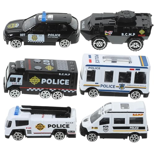MUSISALY Polizeiauto-Spielzeug Für Jungen Und Mädchen Kinder Auto-spielzeugset Rückziehfunktion Simulationsmodell von MUSISALY