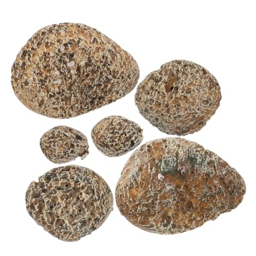 MUSISALY 6pcs Dekorative Steinkünstigungsfelsengartensteine blumenpot Stein Landschaft Gefälschte Felsen Realistische Rockprops Hof Stein Dekoration MUSISALY 6pcs Dekorative Steinkünstigungsfelsengartensteine blumenpot Stein Landschaft Gefälschte Felsen Realistische Rockprops Hof Stein Dekoration von MUSISALY