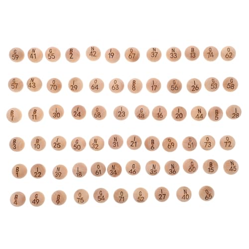 MUSISALY 75-teiliges Bingo-zubehör Aus Holz – Nummerierte Kugeln Mit Klarer Gravur Für Tombola-spieleabende Und Zur Verbesserung Der Teamzusammenarbeit MUSISALY 75-teiliges Bingo-zubehör Aus Holz – Nummerierte Kugeln Mit Klarer Gravur Für Tombola-spieleabende Und Zur Verbesserung Der Teamzusammenarbeit von MUSISALY