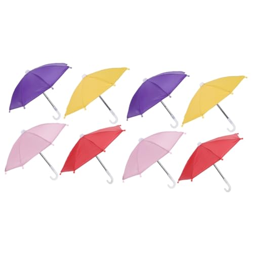 MUSISALY 8 STK Fahrrad Regenschirm Handy-Sonnenblende Regenschirm Mini Handy Regenschirm kleines Regenschirmspielzeug klarer Regenschirm tragbarer Regenschirm Leichter Regenschirm Polyester von MUSISALY