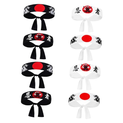 MUSISALY 8 Stück Japanisches Stirnband Bushido Haarband Japanischer Sushi Chef Karate Kopfschmuck Krieger Stirnbänder Für Karate Sport Kochen Küche Kostüm Versorgung MUSISALY 8 Stück Japanisches Stirnband Bushido Haarband Japanischer Sushi Chef Karate Kopfschmuck Krieger Stirnbänder Für Karate Sport Kochen Küche Kostüm Versorgung von MUSISALY