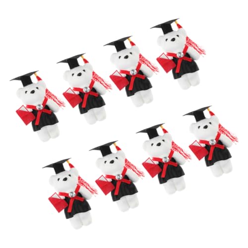 MUSISALY 8pcs Heikler Abschlussbär Plüsch DIY Blumentiermaterial Für DIY Verwenden Sie Mini Niedlichen Bären Für Dekorationen Und Abschlüsse Für Die Abschlusssaison von MUSISALY