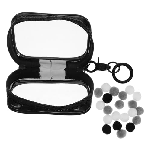 MUSISALY Babytasche Zeigen Transparente Figuren-präsentationstasche Klare Puppenvitrine Minifiguren-puppensammler Puppentaschen Mit Schlüsselanhänger Mini-sammlerstück-Display PVC Black von MUSISALY