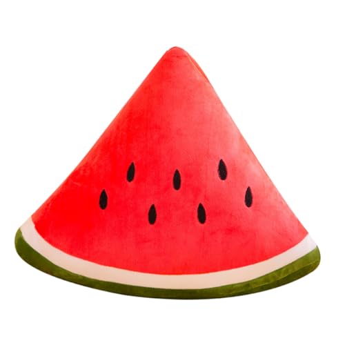 MUSISALY Cartoon-plüsch-sitzkissen. Cartoon-sitzkissen. Cartoon-sitzkissen. Wassermelonen-Kissenbezug. Wassermelonen-Sachen. Fruchtförmiges Kissen. Wassermelonenförmiges Plüschkissen von MUSISALY
