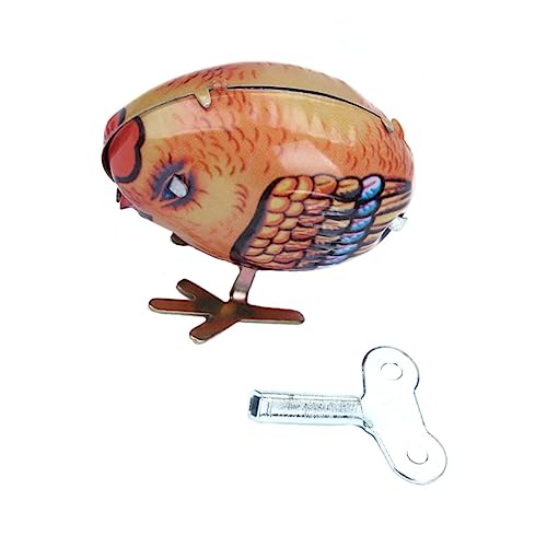 MUSISALY Entzückendes Vintage Uhrwerk Spielzeug Metall Aufzieh Huhn Vintage Metall Spielzeug Zufällige Farbe von MUSISALY