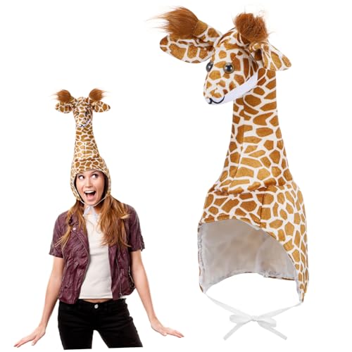 MUSISALY Giraffenform Tiermütze Für Und Erwachsene Interaktives Kostü Für Eltern Kind Spiele Verkleidungshut Giraffen Design Party Accessoire Für Kreative Anlässe von MUSISALY