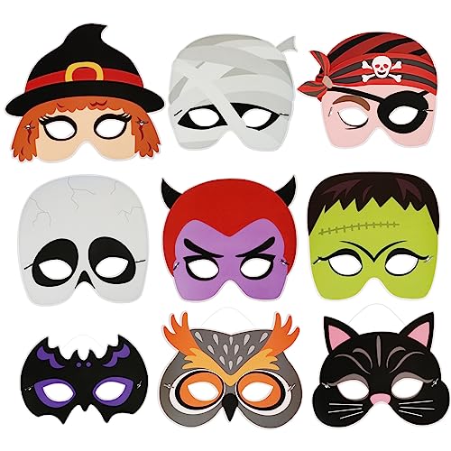 MUSISALY Elegante 9-teilige Halloween-Masken mit elastischen Schnüren Maskenball-Partymasken für Frauen und Männer einzigartige und bequeme -Requisiten MUSISALY Elegante 9-teilige Halloween-Masken mit elastischen Schnüren Maskenball-Partymasken für Frauen und Männer einzigartige und bequeme -Requisiten von MUSISALY