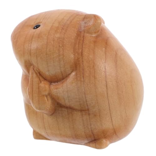 MUSISALY Einzigartige Hölzerne Hamsterskulptur Kreatives Für Zuhause Desktop-Ornament Hamster MUSISALY Einzigartige Hölzerne Hamsterskulptur Kreatives Für Zuhause Desktop-Ornament Hamster von MUSISALY