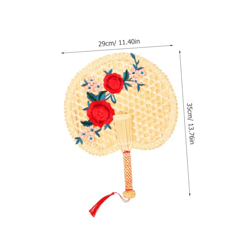 MUSISALY Handgefertigter Handfächer Leichter Tragbarer Sommerfächer Geflochtenes Design Chinesischer Stil für Strand Party Hochzeit Handgehaltener Kühlfächer für Erwachsene MUSISALY Handgefertigter Handfächer Leichter Tragbarer Sommerfächer Geflochtenes Design Chinesischer Stil für Strand Party Hochzeit Handgehaltener Kühlfächer für Erwachsene von MUSISALY