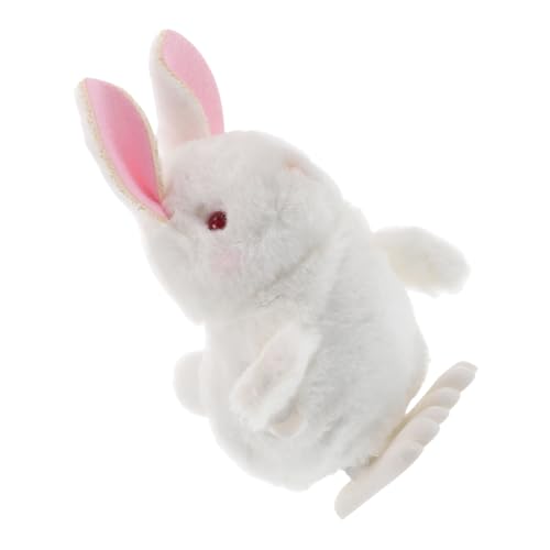 MUSISALY Hase Wickelspielzeug Osterspielzeug Osterhase Hüpfender Hase Aufziehspielzeug Für Kleinkinder 1-3 Zum Aufziehen Aufzieh Aufziehbares Tierspielzeug Weiß Plastik von MUSISALY