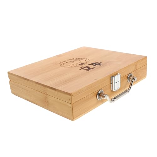 MUSISALY Eleganter Mahjong-Koffer Im Vintage-Stil Tragbarer Mahjong-Set-Organizer Für Unterwegs von MUSISALY