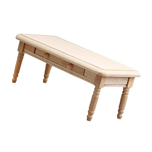 MUSISALY Maßstab Holz Unlackierter Blank Teetisch Modell für DIY Dekoration und Miniaturmöbel Sammler von MUSISALY