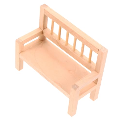 MUSISALY Puppenmöbel Mini Holzbank Für Puppenhaus Miniatur Öbelstück Für Dekorative Accessoires Im Dollhouse Ideal Für Miniaturwohnungen Und Puppenhausmöbel Puppenhaus Zubehör von MUSISALY