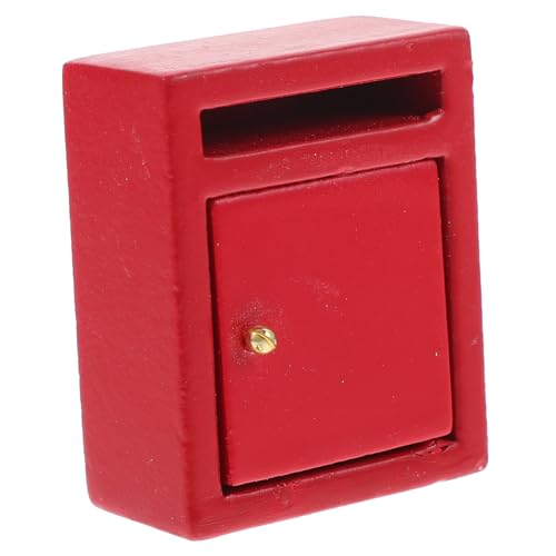 MUSISALY Mini-puppenhaus-briefkasten Briefkastenstatue Aus Holz Mini-Mailbox-Modell Mini-briefkasten Aus Holz Postfach Im Mikro-landschaftsformat Mini Briefkasten Rot Hölzern von MUSISALY