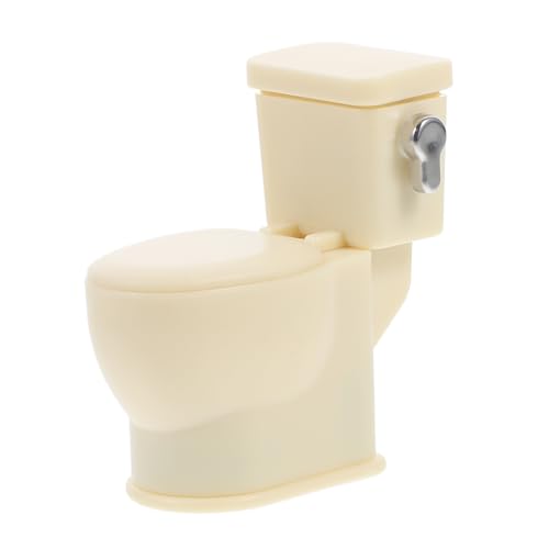 MUSISALY Miniatur Toilette für Puppenhaus Realistisches Modell mit Sound Gelb als Zubehör für Puppenhausmöbel und Kreative Spielwelten MUSISALY Miniatur Toilette für Puppenhaus Realistisches Modell mit Sound Gelb als Zubehör für Puppenhausmöbel und Kreative Spielwelten von MUSISALY