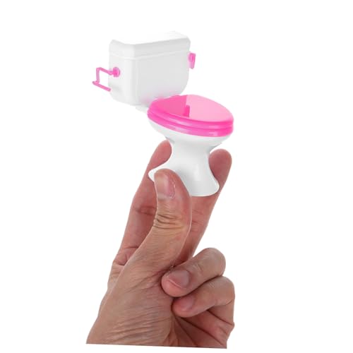 MUSISALY Miniatur Wc Weiß Mini Badezimmer Zubehör Puppe Haus Dekoration Feines Design Miniaturtoilette für Puppenhaus Badezimmer Szenen von MUSISALY