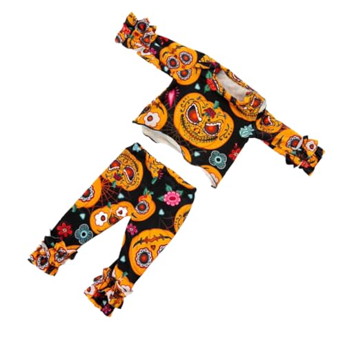 MUSISALY Puppenkleidung Halloween Kürbismuster Puppenkostüm für Amerikanische Mädchenpuppe Individuelles Design Detailreich zum Verkleiden von MUSISALY