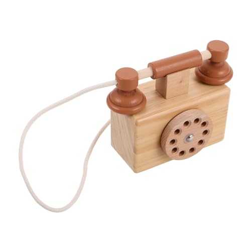 MUSISALY Spielzeugtelefon für kinderspielzeug Telefon Zubehör Künstlicher Wollgürtel hölzernes Retro-Telefonspielzeug Telefonmodell mit Wählscheibe Holz MUSISALY Spielzeugtelefon für kinderspielzeug Telefon Zubehör Künstlicher Wollgürtel hölzernes Retro-Telefonspielzeug Telefonmodell mit Wählscheibe Holz von MUSISALY