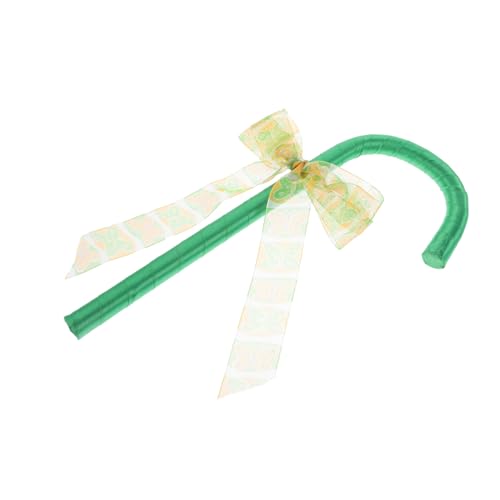 MUSISALY Eleganter Gehstock Mit Schleife Requisite Gefälschter Zuckerstangen- Für Weihnachtsverkleidungen Cosplay Gehstock Aus Kunststoff Für Besondere Anlässe von MUSISALY