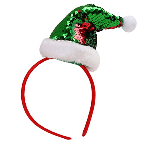 MUSISALY Weihnachtsmütze Stirnband Elfen-Stil Dekoration Pailletten glitzernder Kopfschmuck für Jungen und Mädchen Frauen Mädchen Party-Zubehör von MUSISALY