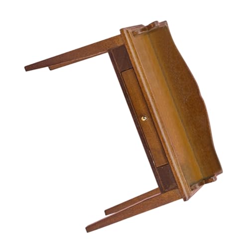 MUSISALY Zubehör für Puppenhäuser puppenhaus Miniatur bausatz selber Machen Miniaturen Puppenträger Minipuppe Puppenbett holzmöbel mini Schreibtisch Mini-Tischfigur Mini-Schreibtisch Birke von MUSISALY