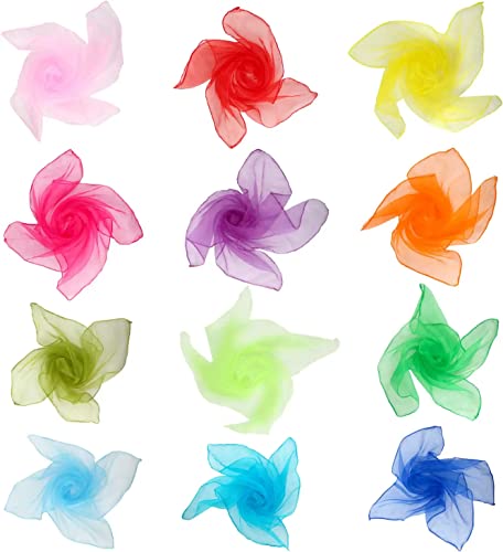 12 Stück Jongliertücher Bunt Seidentücher Chiffontücher Kinder Square Dance Tanz Tücher Gymnastiktücher Jonglieren Schals für Tanzen, Jonglieren, Sensorisches, Tanztücher, 60 x 60cm Bunte tücher 12 Stück Jongliertücher Bunt Seidentücher Chiffontücher Kinder Square Dance Tanz Tücher Gymnastiktücher Jonglieren Schals für Tanzen, Jonglieren, Sensorisches, Tanztücher, 60 x 60cm Bunte tücher von MUSLONG