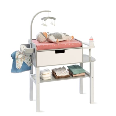 MUSTERKIND® Puppen-Wickelkommode Viola grau/weiß von Musterkind