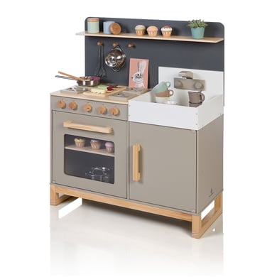 MUSTERKIND® Spielküche Linum - warmgrau/natur von Musterkind