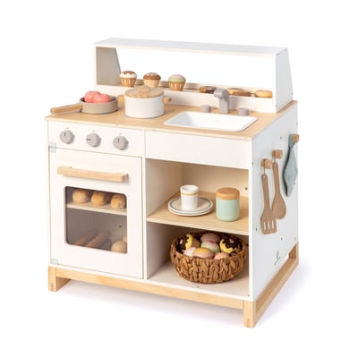 MUSTERKIND® Spielküche & Shop Prunus, weiß/natur von Musterkind